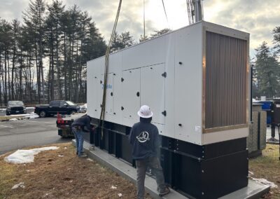 Installation of a 500kw 3phase 480v diesel generator for an aerospace and defense contractor in CT